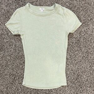 Garage Light Green Short Sleeve Ribbed Tee